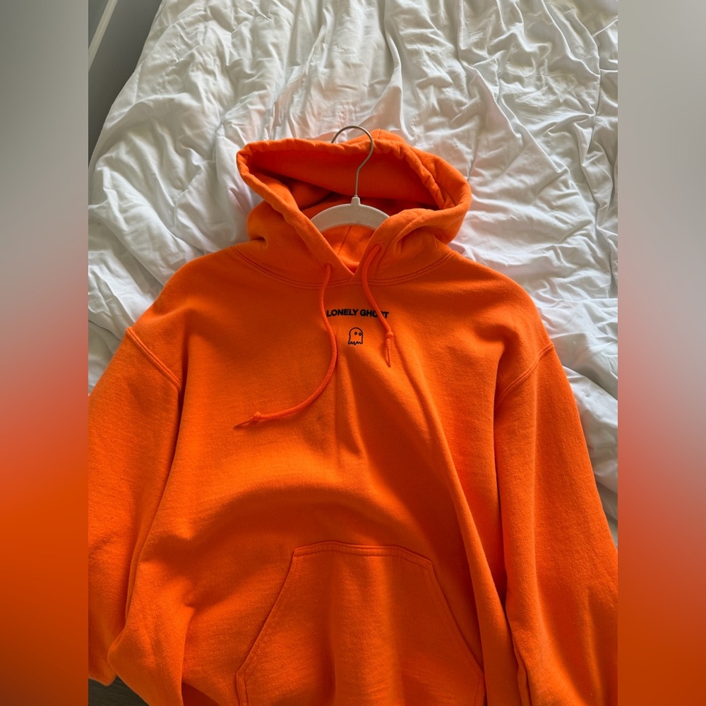 LONELY GHOST Bright Orange Sweater